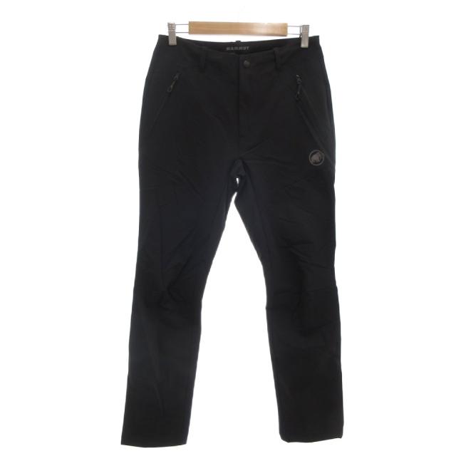 【中古】未使用品 マムート MAMMUT タグ付き Trekkers 3.0 SO PANTs パンツ スラックス S ナイロン ロゴ 黒