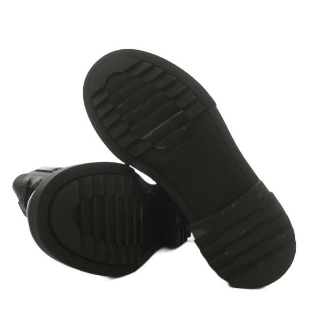 【中古】Salvatore Ferragamo IGLESIAS コンバットブーツ ショートブーツ サイドゴア ガンチーニ 8.5 26.5cm 黒