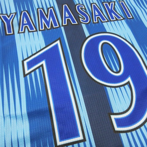 【中古】未使用品 ハイクオリティーレプリカユニフォーム 横浜DeNaベイスターズ HOME No.19 山崎康晃 シャツ M 青_5