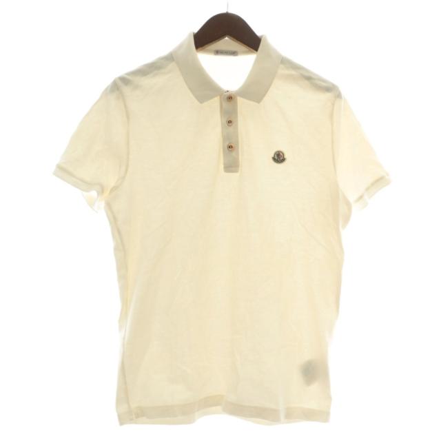 【中古】モンクレール MONCLER MAGLIA POLO MANICA CORTA ポロシャツ 半袖 ロゴ ワッペン L 白 B10918340800 84556