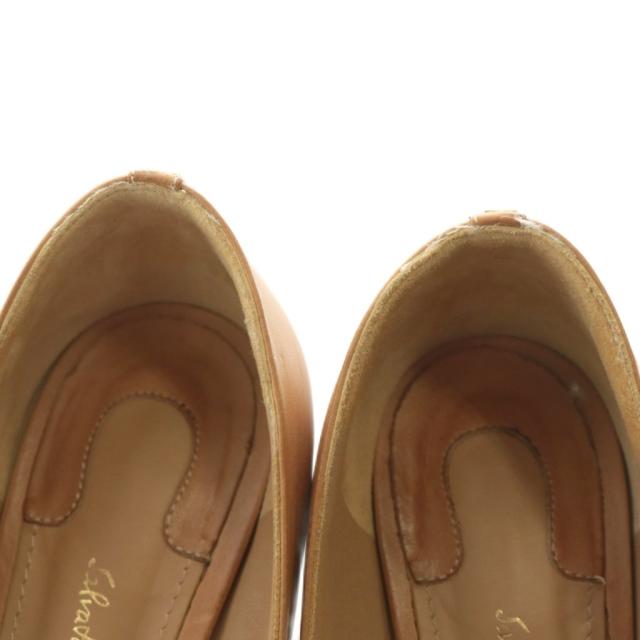 【中古】Salvatore Ferragamo OSCAR 70 パンプス レザー ラウンドトゥ ヒール 5D 22.5cm ベージュ