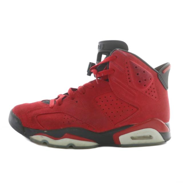 【中古】NIKE Air Jordan 6 Retro Toro Bravo スニーカー スエード ハイカット US9.5 27.5cm 赤 黒 CT8529-600