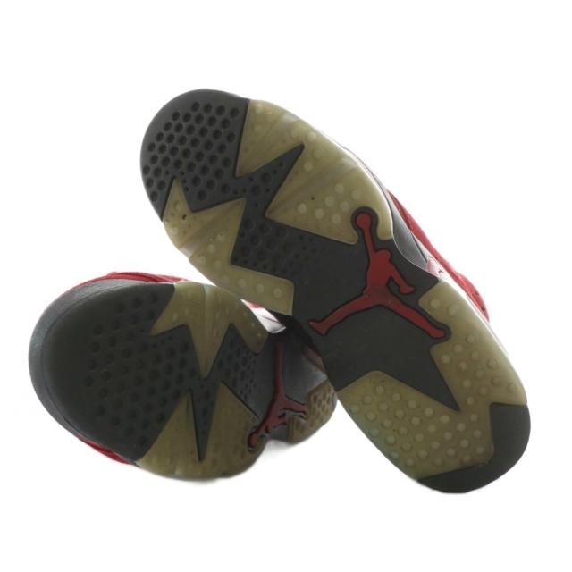 【中古】NIKE Air Jordan 6 Retro Toro Bravo スニーカー スエード ハイカット US9.5 27.5cm 赤 黒 CT8529-600