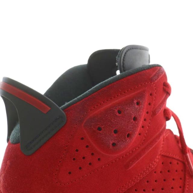 【中古】NIKE Air Jordan 6 Retro Toro Bravo スニーカー スエード ハイカット US9.5 27.5cm 赤 黒 CT8529-600