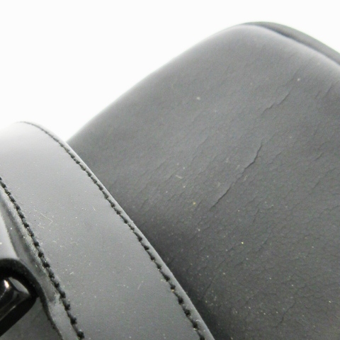 【中古】グッチ GUCCI フラットサンダル ミュール スクエアトゥ レザー 革 Gロゴ 36 23.0cm 黒 ブラック /CK24