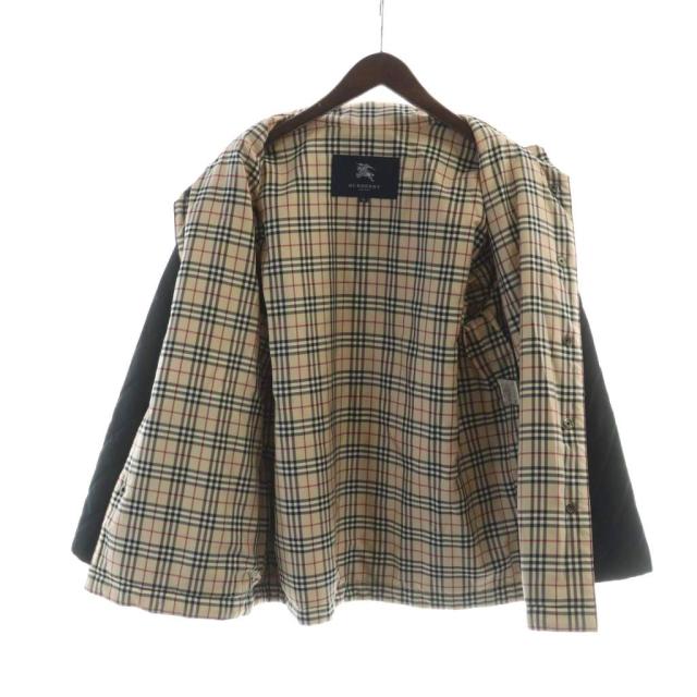 【中古】バーバリー ロンドン BURBERRY LONDON キルティングジャケット 長袖 ミドル ノバチェック柄 ロゴ 13 黒 中古】バーバリー ロンドン BURBERRY LONDON キルティングジャケット