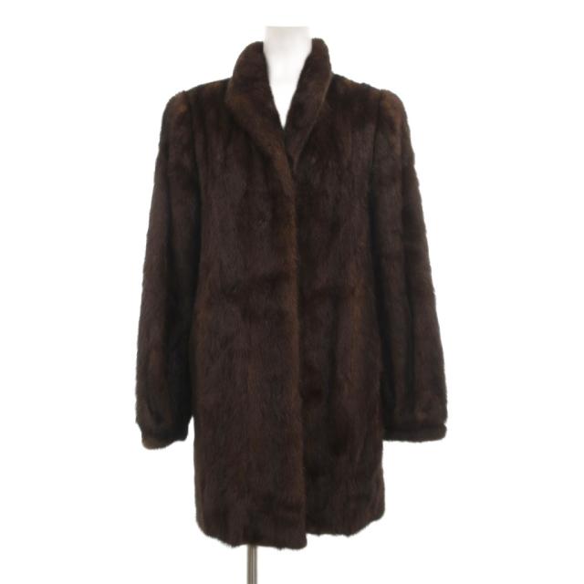 【中古】アリアンナ ARIANNA ミンクファーコート 毛皮 ロング丈 9 茶 ブラウン /JS ■GY11 レディース