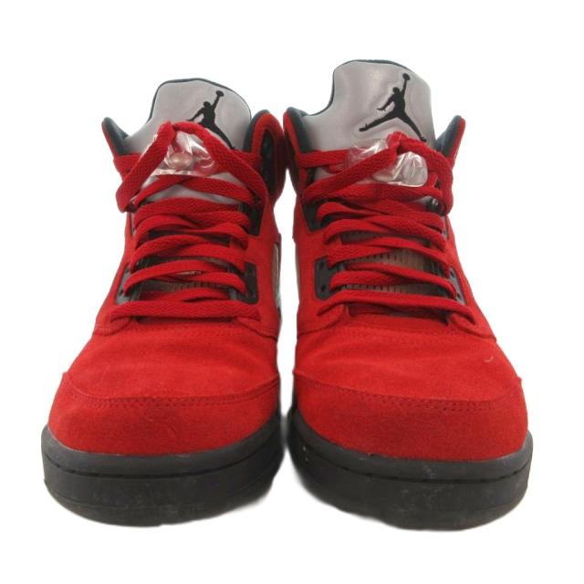 【中古】ナイキ NIKE ジョーダン 5 Toro Bravo ジャンプマン スニーカー シューズ スエード ハイカット 27.5cm 赤