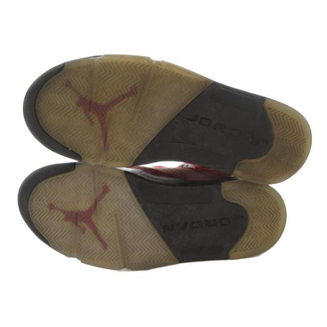 【中古】ナイキ NIKE ジョーダン 5 Toro Bravo ジャンプマン スニーカー シューズ スエード ハイカット 27.5cm 赤