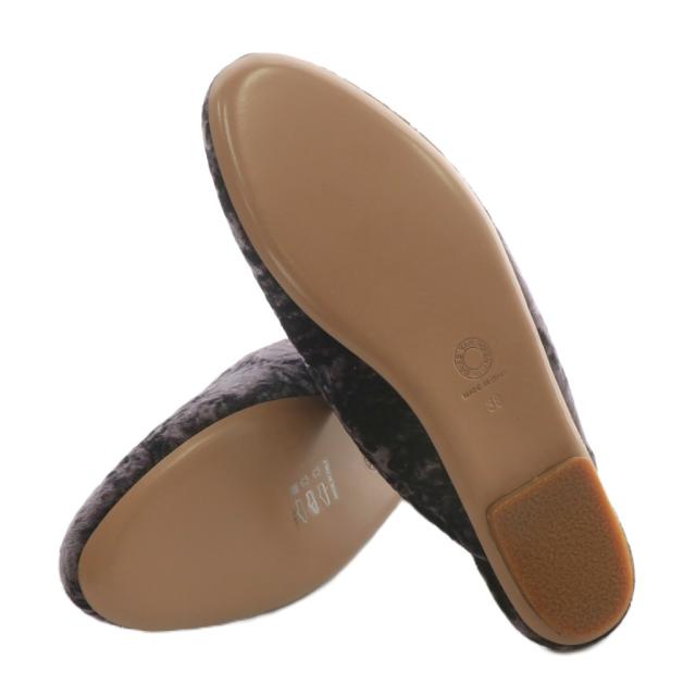 【中古】ドリスヴァンノッテン DRIES VAN NOTEN フラットミュール サンダル スリッパ ベロア 38 25cm 紫 18208 中古】ドリスヴァンノッテン DRIES VAN NOTEN フラットミュール