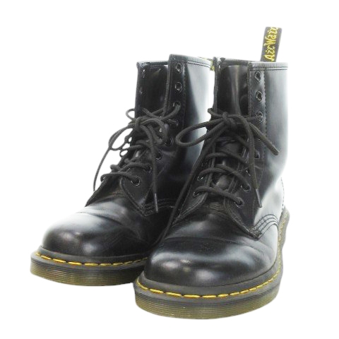【中古】ドクターマーチン DR.MARTENS 8ホール ショートブーツ スムースレザー 24cm 黒 ブラック 1460