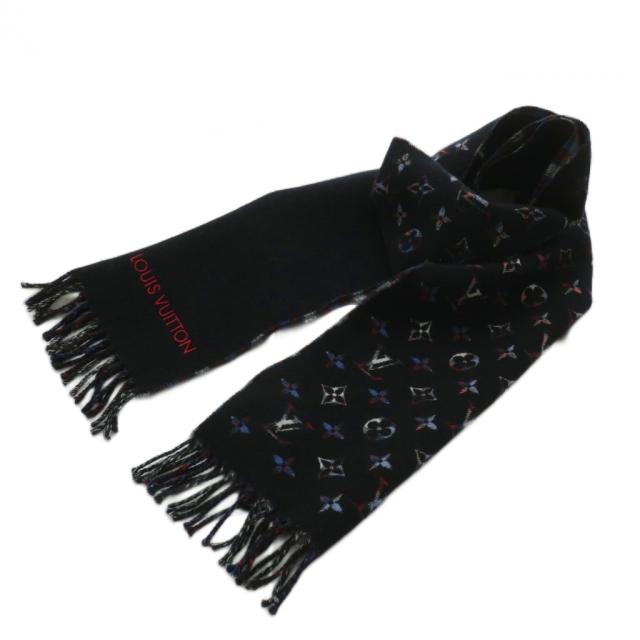 【中古】ルイヴィトン LOUIS VUITTON エシャルプ モノグラムグラディエントタータン マフラー ストール カシミヤ