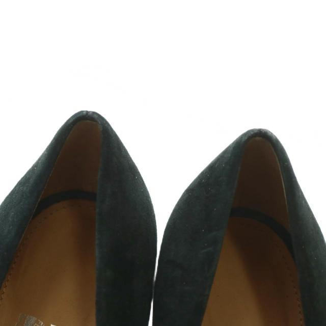 【中古】未使用品 サルヴァトーレフェラガモ パンプス スエード ポインテッドトゥ 7.5 24.5cm 黒 ブラック レディース