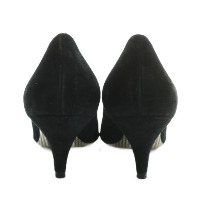 【中古】未使用品 サルヴァトーレフェラガモ パンプス スエード ポインテッドトゥ 7.5 24.5cm 黒 ブラック レディース
