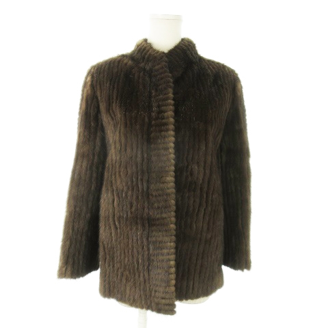 【中古】ローガンファー Logan Fur ファーコート ショート丈 ミンク 毛皮 11 茶 ブラウン /AO18 ■GY18 レディース