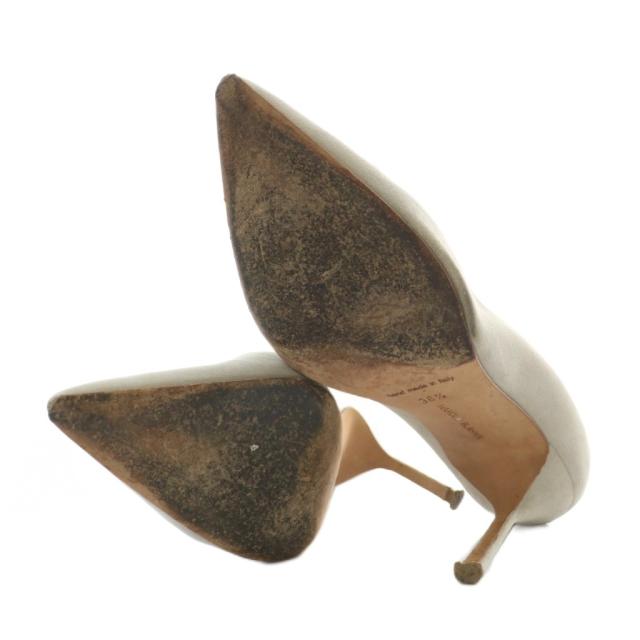 【中古】マノロブラニク MANOLO BLAHNIK パンプス スエード ポインテッドトゥ ピンヒール 36.5 23.5cm グレー