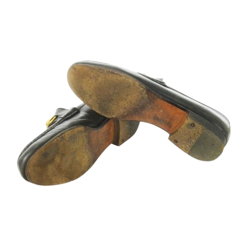 【中古】グッチ GUCCI ローファー ホースビット レザー 革 6.5 23.5cm 黒 ブラック /CK15 ■GY17 レディース
