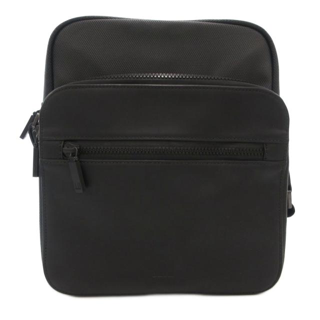 【中古】ダンヒル dunhill ショルダーバッグ クロスボディ 斜め掛け ロゴ スクエア 黒 ブラック /JS ■GY18 メンズ