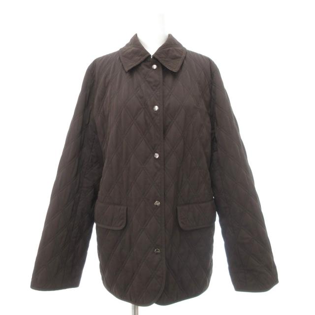 【中古】バーバリー ロンドン BURBERRY LONDON 中綿 キルティング ジャケット 裏ノバチェック 9 ブラウン レディース