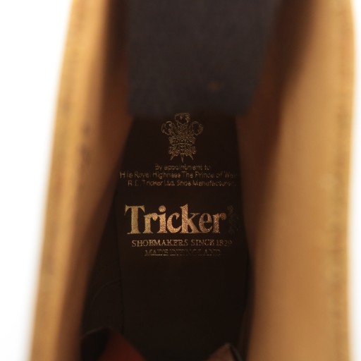 【中古】TRICKER'S カントリーブーツ レザー ショート ウィングチップ メダリオン 4.5 23.5cm 茶色 LS180