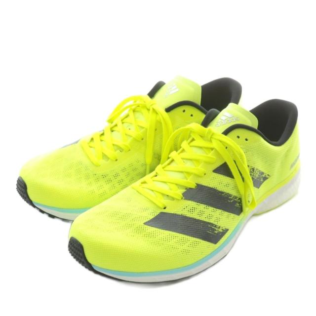 【中古】未使用品 adidas ADIZERO JAPAN 5 スニーカー ランニングシューズ ローカット US10.5 28.5cm 黄色 黒 FY2019