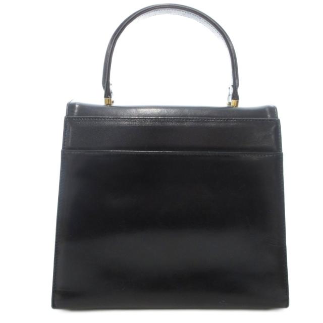 【中古】ヴェルサーチ ヴェルサーチェ VERSACE サンバーン ハンドバッグ フォーマルバッグ 黒 ブラック_1