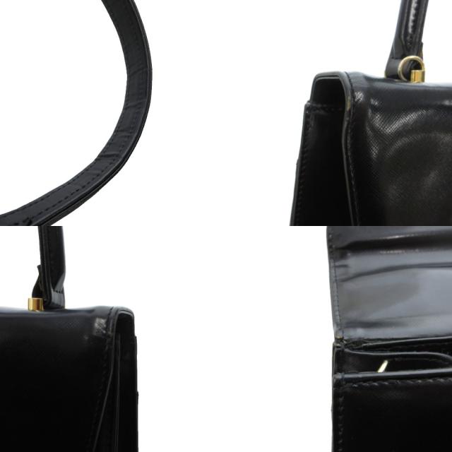 【中古】ヴェルサーチ ヴェルサーチェ VERSACE サンバーン ハンドバッグ フォーマルバッグ 黒 ブラック_7