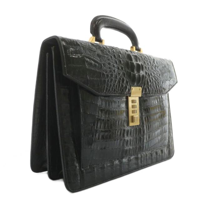 中古】ロンジェヴィテ LONGEVITE ハンドバッグ クロコダイル レザー  