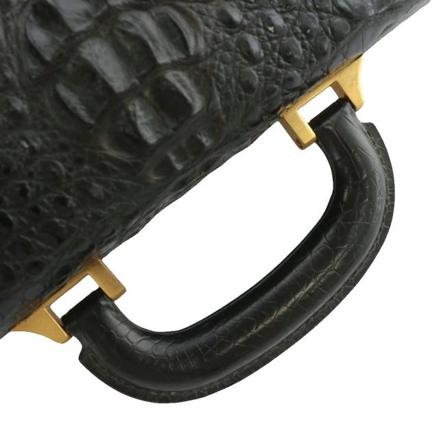 中古】ロンジェヴィテ LONGEVITE ハンドバッグ クロコダイル レザー  