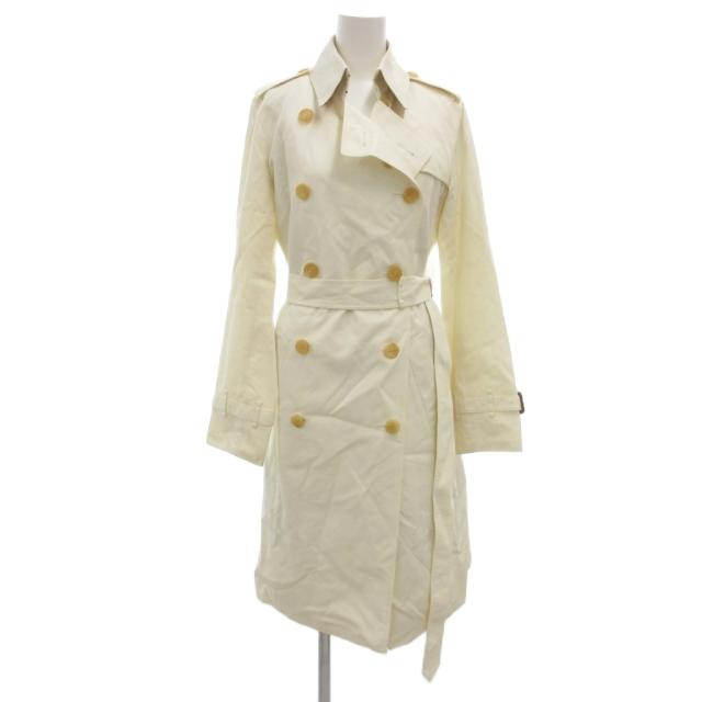 【中古】バーバリー ロンドン BURBERRY LONDON トレンチコート コート 38 ホワイト 白 ノバチェックライナー