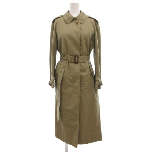 【中古】バーバリーズ Burberrys 90s 白タグ ヴィンテージ ステンカラーコート ロング エポレット ベルト ベージュ