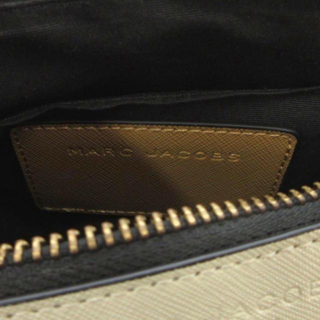 【中古】マークジェイコブス MARC JACOBS スナップショット ショルダーバッグ PVC ロゴ ベージュ 緑 グリーン /JS