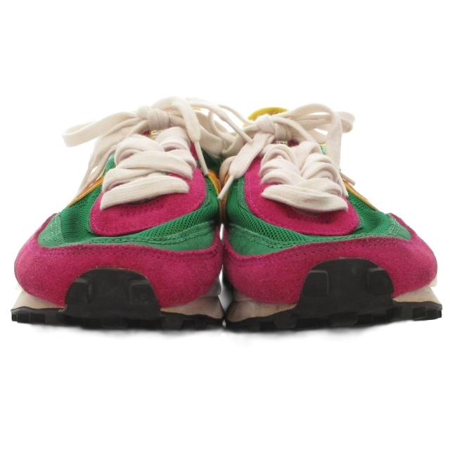 【中古】ナイキ NIKE × サカイ sacai ワッフル グリーン スニーカー シューズ メッシュ スエード 26.5cm