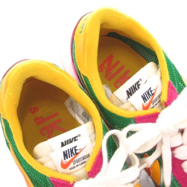 【中古】ナイキ NIKE × サカイ sacai ワッフル グリーン スニーカー シューズ メッシュ スエード 26.5cm