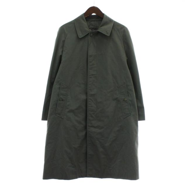 【中古】バーバリーズ Burberrys ヴィンテージ ステンカラーコート アウター ロング 比翼ボタン S グレー メンズ
