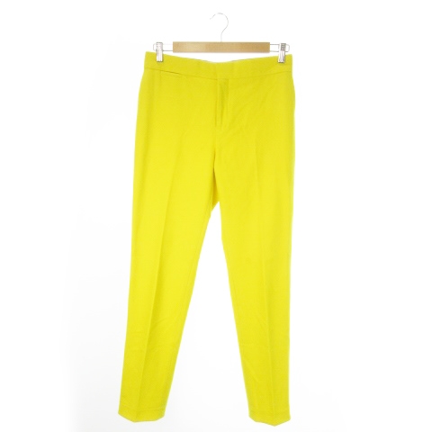 【中古】ドゥロワー Drawer パンツ スラックス テーパード ウール 40 L 黄 イエロー /AO3 ■GY18 レディース