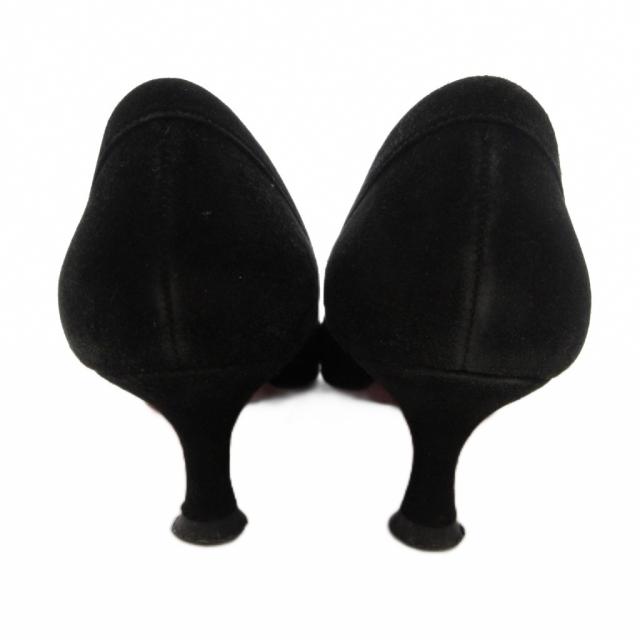 【中古】クリスチャンルブタン Christian louboutin パンプス スエード レザー リボン 36 黒 ブラック /JS ■GY18