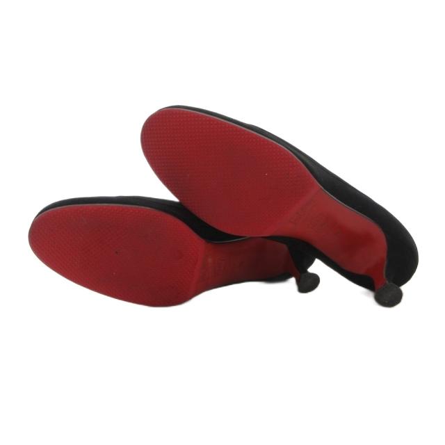 【中古】クリスチャンルブタン Christian louboutin パンプス スエード レザー リボン 36 黒 ブラック /JS ■GY18