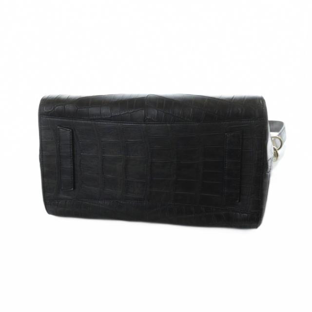 【中古】ジバンシィ GIVENCHY アンティゴナ Antigona ハンドバッグ ショルダーバッグ 2WAY クロコ型押し レザー 黒_4