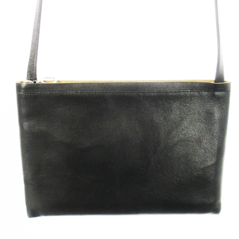 【中古】アエタ Aeta ショルダーバッグ ポシェット レザー 革 黒 ブラック /CK13 ■GY11 レディース