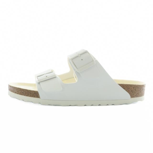【中古】未使用品 ビルケンシュトック BIRKENSTOCK ARIZONA サンダル レザー オープントゥ ベルト 40 26cm 白 1019061_1