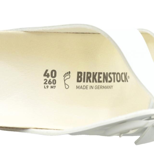 【中古】未使用品 ビルケンシュトック BIRKENSTOCK ARIZONA サンダル レザー オープントゥ ベルト 40 26cm 白 1019061_6