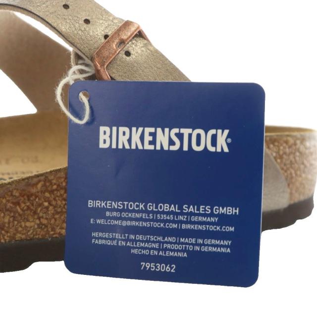 【中古】未使用品 BIRKENSTOCK Gizeh サンダル トング レザー オープントゥ ベルト ロゴ 39 25cm 茶色 1016144_8