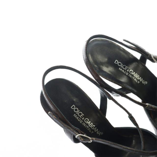 【中古】ドルチェ&ガッバーナ ドルガバ DOLCE&GABBANA パンプス ポインテッドトゥ ハイヒール レザー 35.5 22.5cm