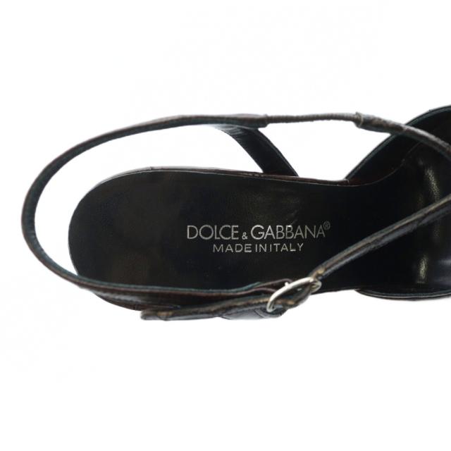 【中古】ドルチェ&ガッバーナ ドルガバ DOLCE&GABBANA パンプス ポインテッドトゥ ハイヒール レザー 35.5 22.5cm