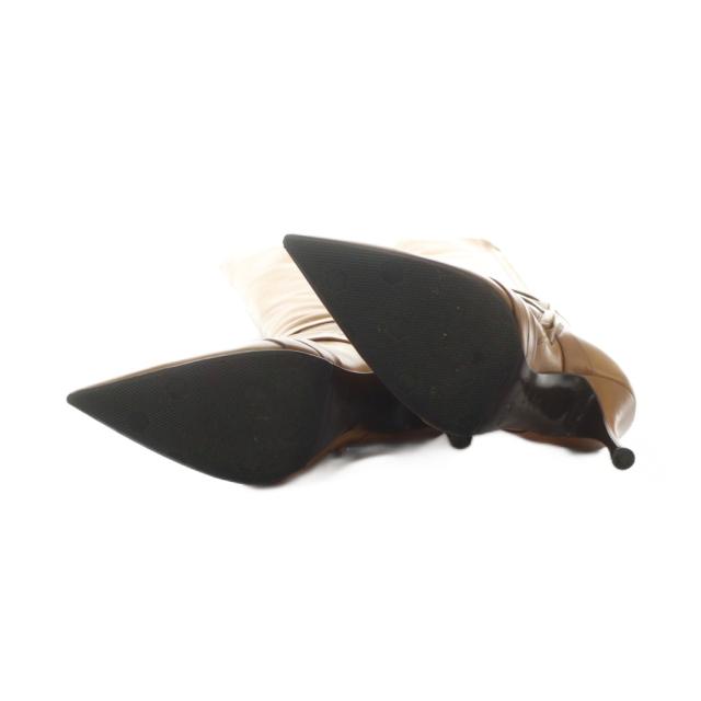 【中古】セルジオロッシ Sergio rossi ロングブーツ レザー ポインテッドトゥ 34.5 22.5cm 茶 ブラウン ■GY17 /MQ