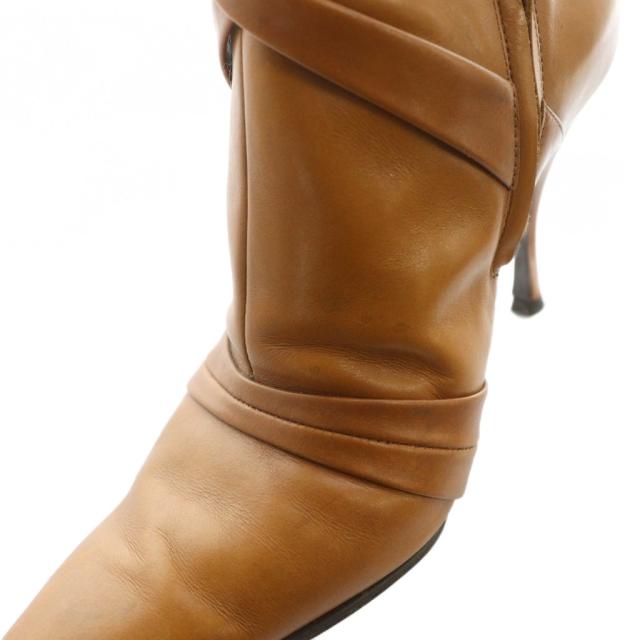 【中古】セルジオロッシ Sergio rossi ロングブーツ レザー ポインテッドトゥ 34.5 22.5cm 茶 ブラウン ■GY17 /MQ