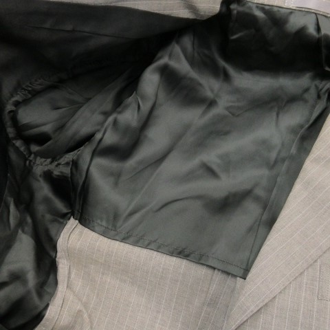 【中古】ポールスミス PAUL SMITH シングルスーツ テーラードジャケット スラックス ストライプ L グレー_5