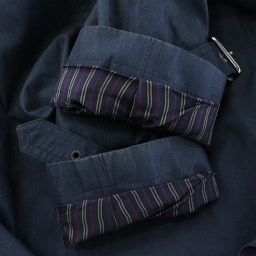 中古】バーバリー BURBERRY トレンチコート M ネイビー 紺色 ダブル  