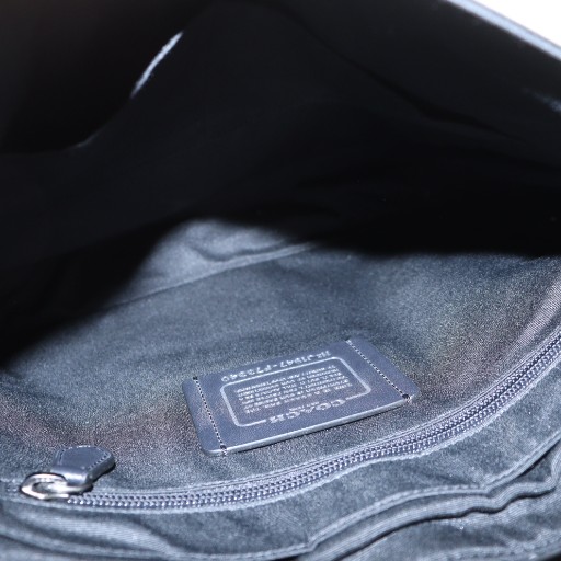 【中古】コーチ COACH F73340 ショルダーバッグ 斜めがけ レザー ロゴ 黒 ブラック ■GY18 /MQ レディース